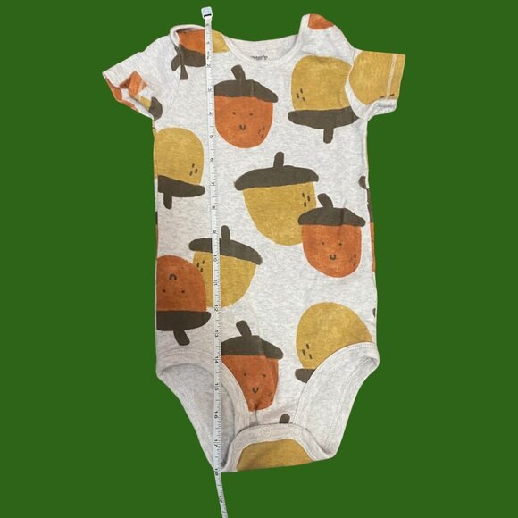 🍂 Carter’s 24M Acorn Print Bodysuit – Neutral Fall Baby One-Piece 24M - Picture 3 of 7
